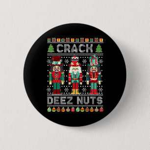 Deez Nuts Nutcracker Shirt Funny Ugly Christmas Sw Button
