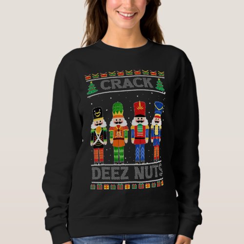 Deez Nuts Nutcracker  Ugly Christmas Sweater Funny