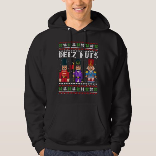 Deez Nuts Nutcracker  Ugly Christmas Sweater Xmas