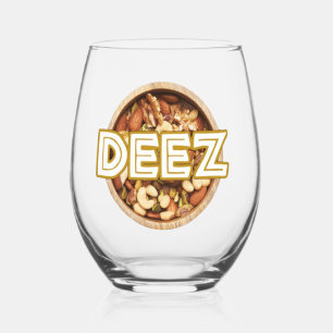 Deez Nuts Stemless Wine Glass