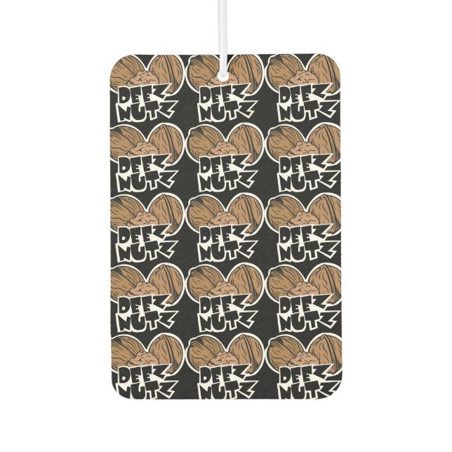 Deez Nutz Funny Illustration Air Freshener (Front)