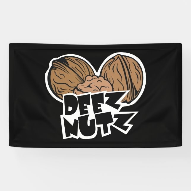 Deez Nutz Funny Illustration Banner (Horizontal)