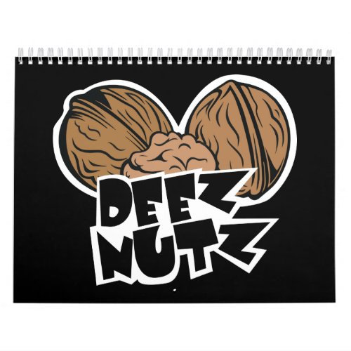 Deez Nutz Funny Illustration Calendar