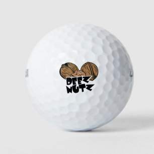 Deez Nutz Funny Illustration Golf Balls