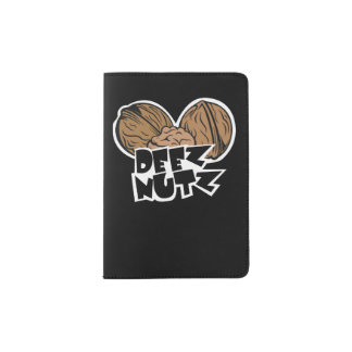 Deez Nutz Funny Illustration Passport Holder