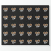Deez Nutz Funny Illustration Wrapping Paper (Flat)