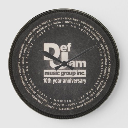 Def Jam Slipmat clock Large Clock