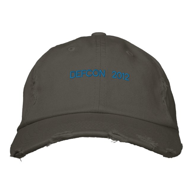 DEFCON 2012 EMBROIDERED BASEBALL HAT (Front)