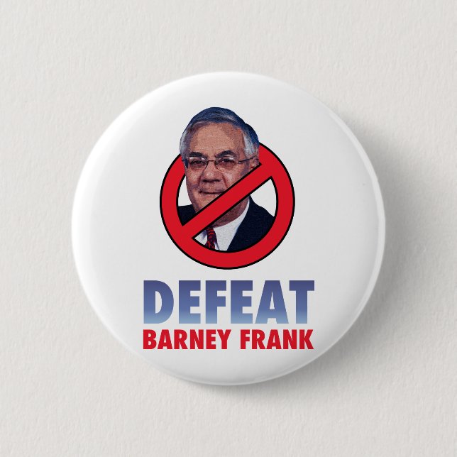 Defeat Barney Frank Pinback Button (Front)