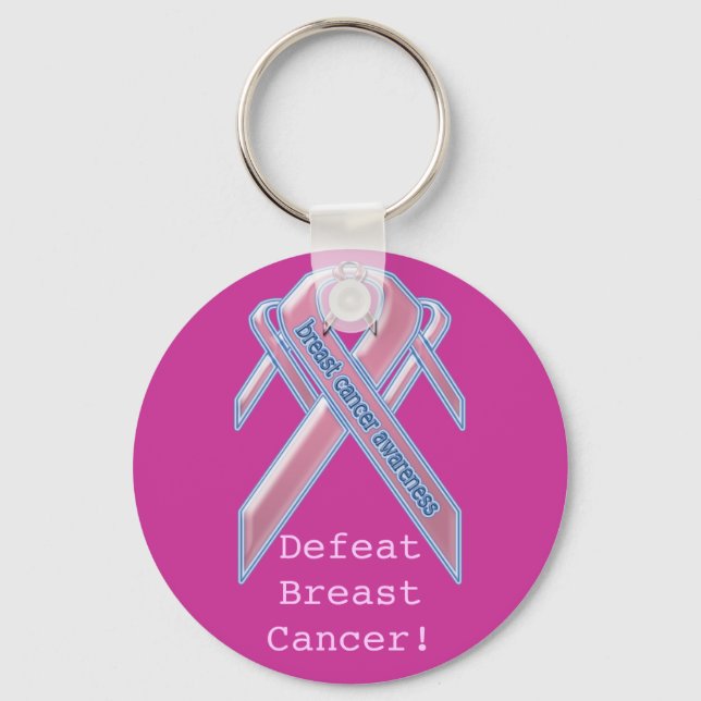 Defeat Breast Cancer Keychain (Front)