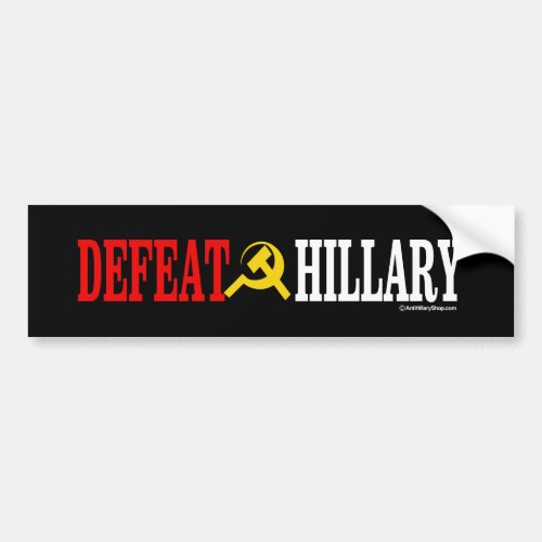 Defeat Hillary _ Anti_Hillary _ white _png Bumper Sticker