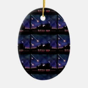 Defeat Iran Ceramic Ornament