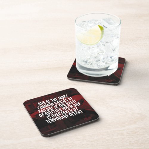 Defeat Is Temporary _ Workout Motivational Beverage Coaster