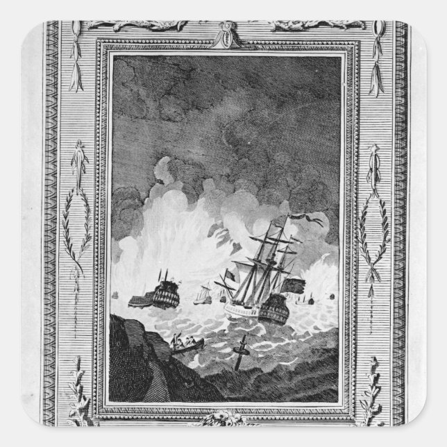 Defeat of the Spanish Armada Square Sticker (Front)