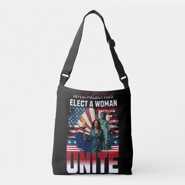Defeat Project 2025 Harris Walz  2024 Tote Bag (Front)