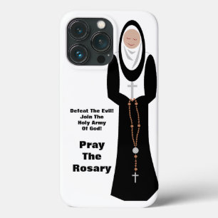 Defeat the evil...Pray the rosary iPhone 13 Pro Case