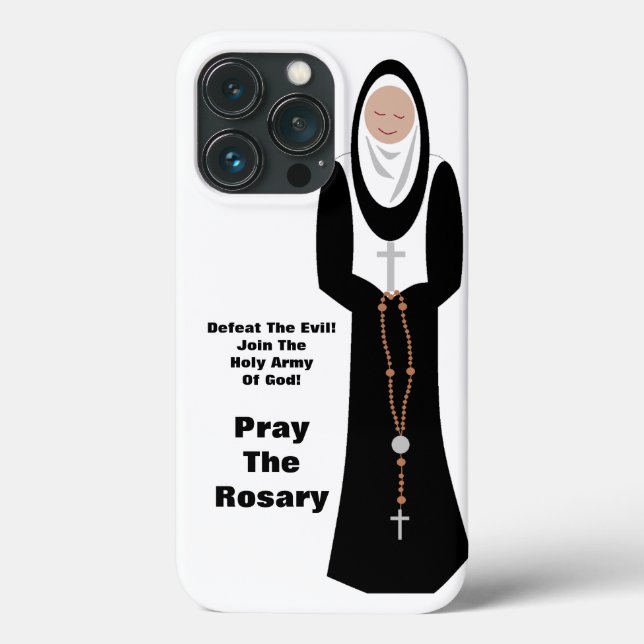 Defeat the evil...Pray the rosary  Case-Mate iPhone Case (Back)