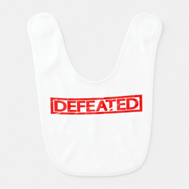 Defeated Stamp Baby Bib (Front)
