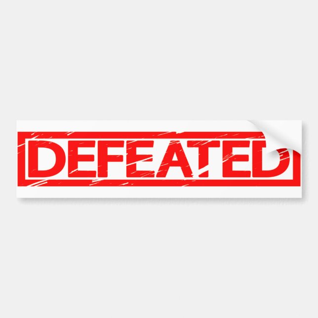 Defeated Stamp Bumper Sticker (Front)