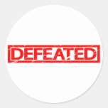 Defeated Stamp Classic Round Sticker