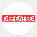 Defeated Stamp Classic Round Sticker