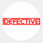 Defective Stamp Classic Round Sticker