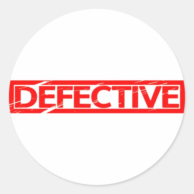 Defective Stamp Classic Round Sticker (Front)