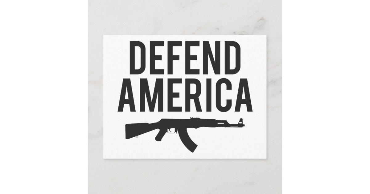 Defend America AK47 Postcard | Zazzle