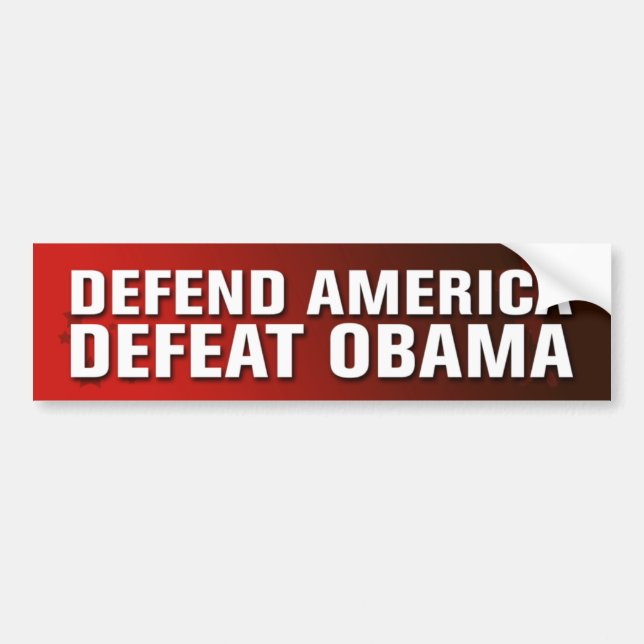 Defend America Defeat Obama Bumper Sticker (Front)