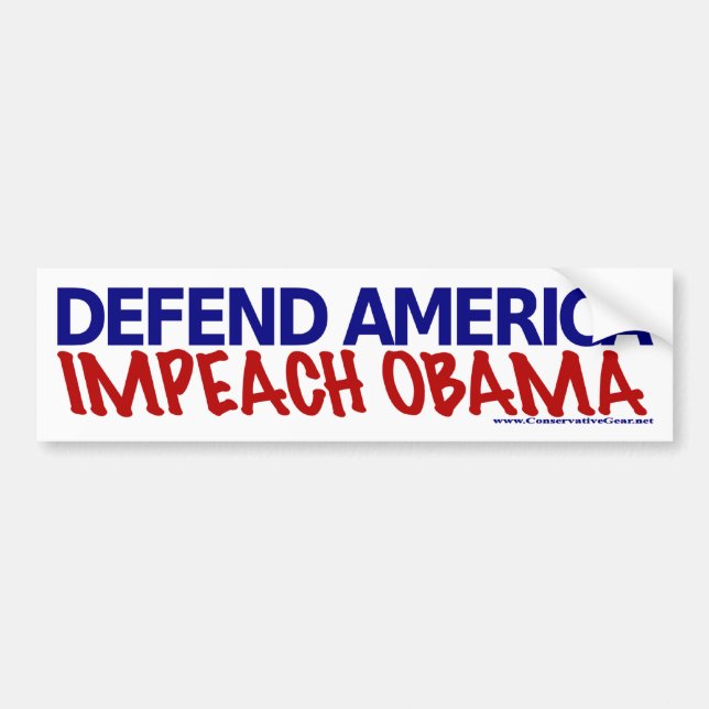 Defend America, Impeach Obama Bumper Sticker (Front)