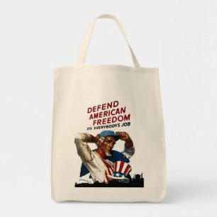 Defend American Freedom Tote Bag