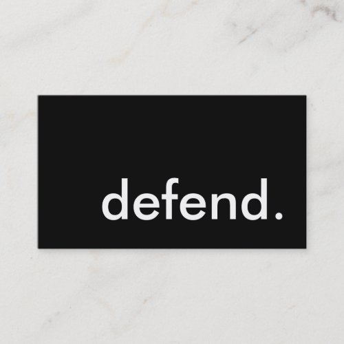 defend. business card