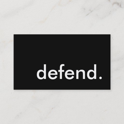 Customizable defend. business card
