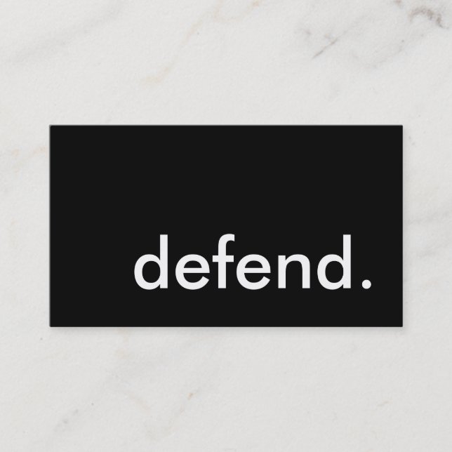 defend. business card (Front)