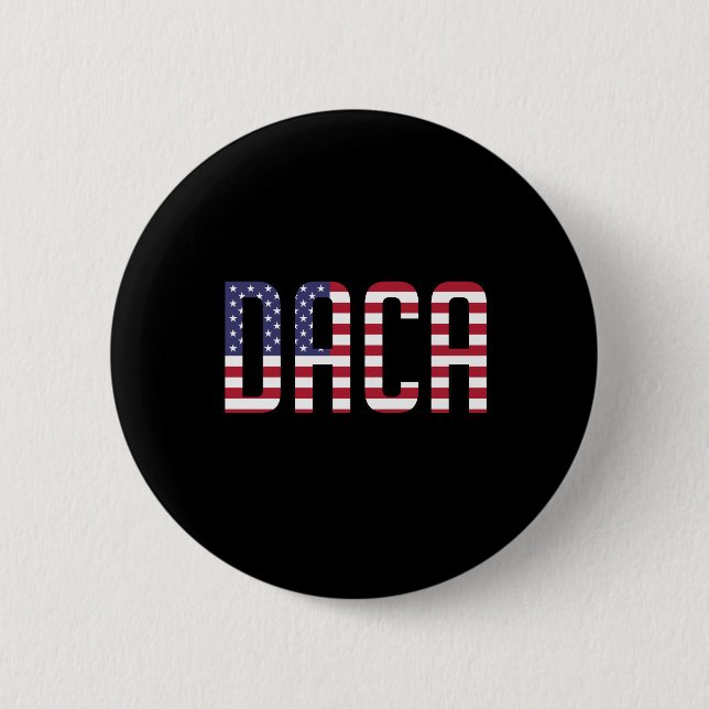 Defend DACA Dreamers Patriotic USA Button (Front)