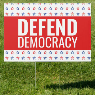 Defend Democracy Customized Sign