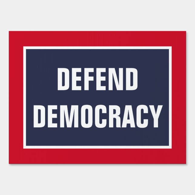Defend Democracy Impeach Trump Country over Party Sign (Front)