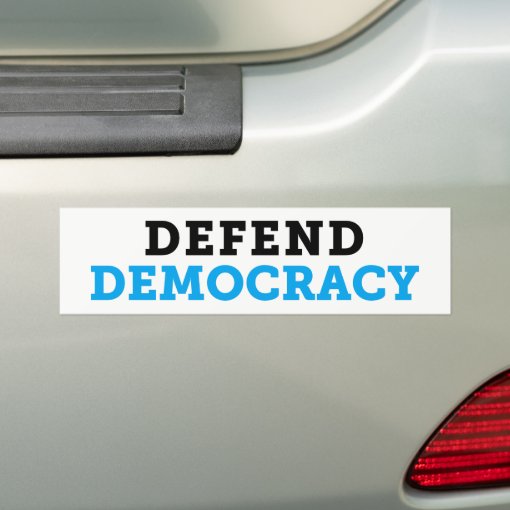 Defend Democracy Light Bumper Sticker Zazzle