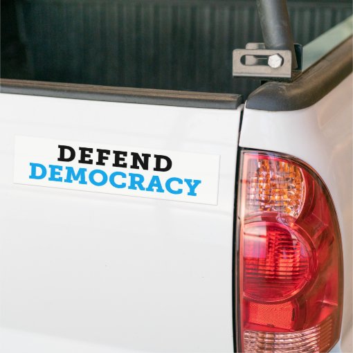 Defend Democracy Light Bumper Sticker Zazzle