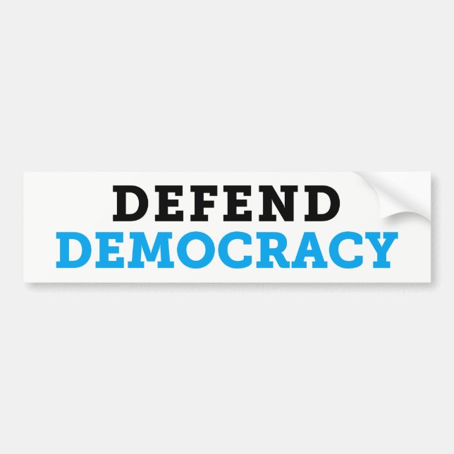 Defend Democracy Light Bumper Sticker (Front)