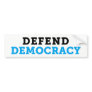 Defend Democracy Light Bumper Sticker