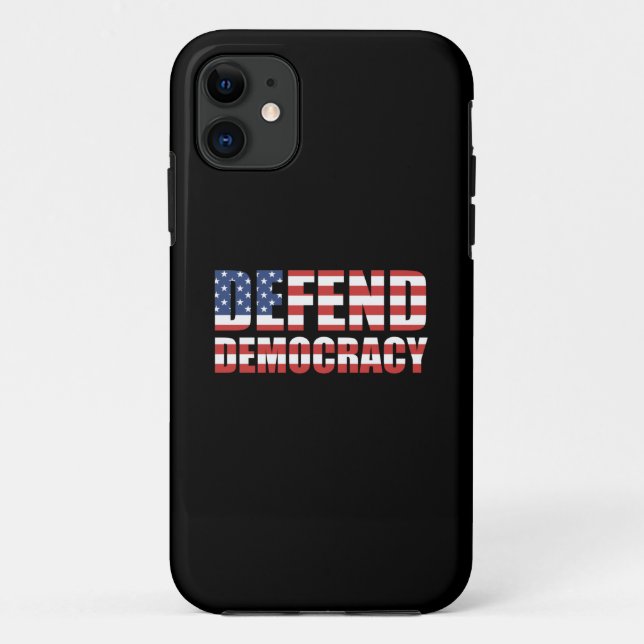 Defend Democracy Pro-Democracy Voting Rights Case-Mate iPhone Case (Back)