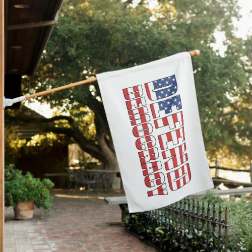 Defend Democracy Pro_Democracy Voting Rights House Flag