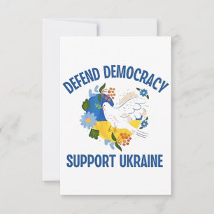 Defend Democracy Support Ukraine American Thank You Card