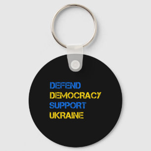 Defend Democracy Support Ukraine Stand With Zelens Keychain