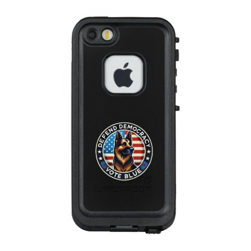 Defend Democracy _ Vote Blue _ German Shepherd LifeProof FRĒ iPhone SE55s Case