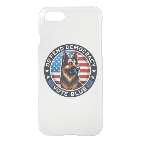 Defend Democracy _ Vote Blue _ German Shepherd iPhone SE87 Case