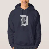 Detroit City Old English D Gift Apparel - Vintage Novelty Pullover Hoodie