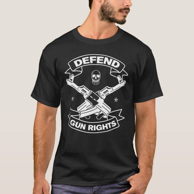 Defend Gun Rights Second Amendmend T-Shirt (Front)
