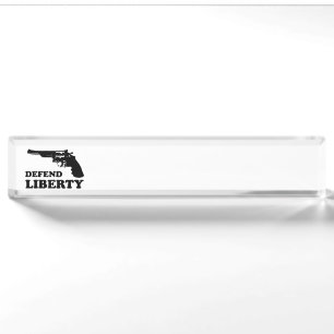 Defend liberty name plate